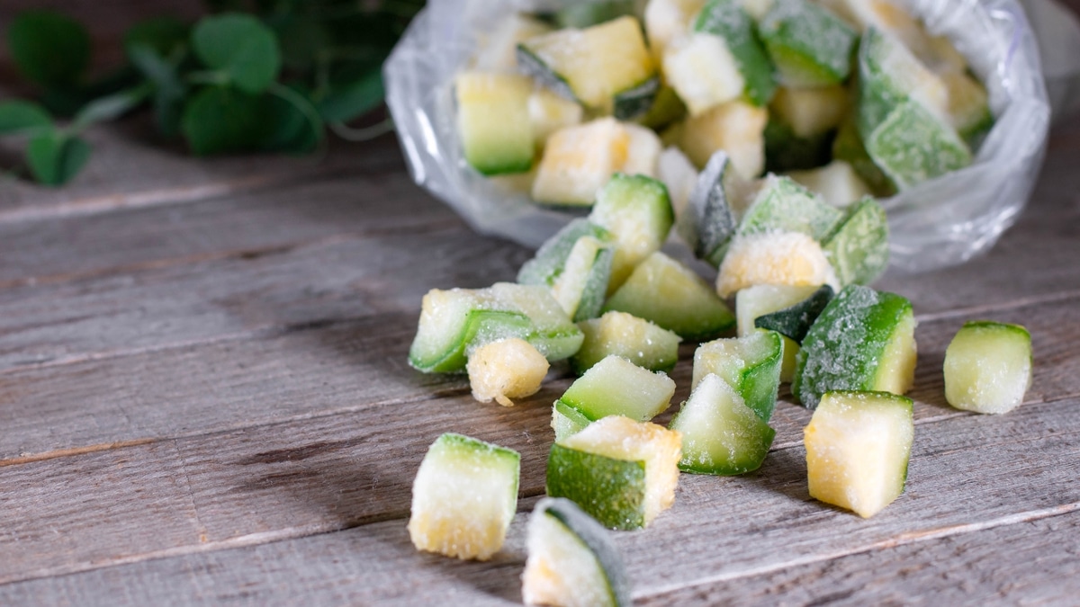 Des courgettes surgelées