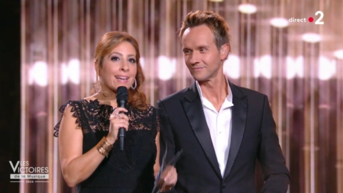 Léa Salamé et Cyril Féraud Victoires de la musique 2024