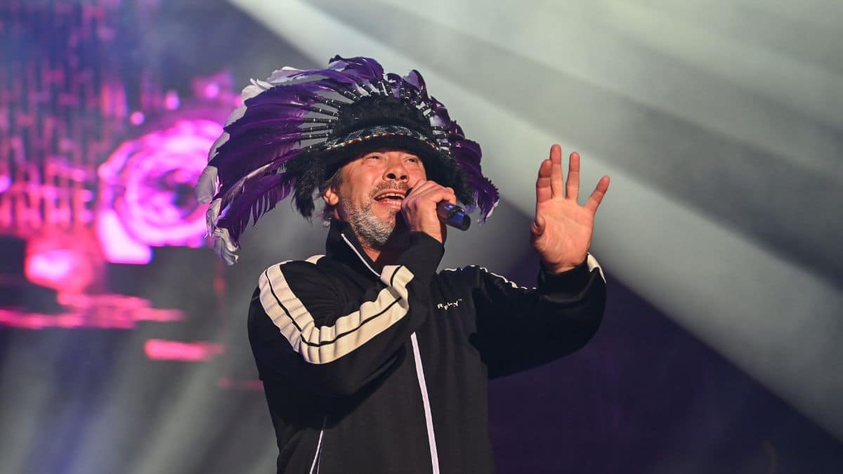 Le chanteur Jamiroquai au festival Harvest Rock en 2023