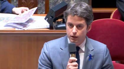 Gabriel Attal s'expliquant sur son projet de réforme de l'assurance-chômage, à l'Assemblée nationale, le 2 avril 2024.