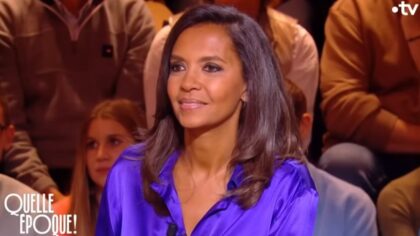 Karine Le Marchand sur le plateau de Quelle Epoque au côté de Léa Salamé