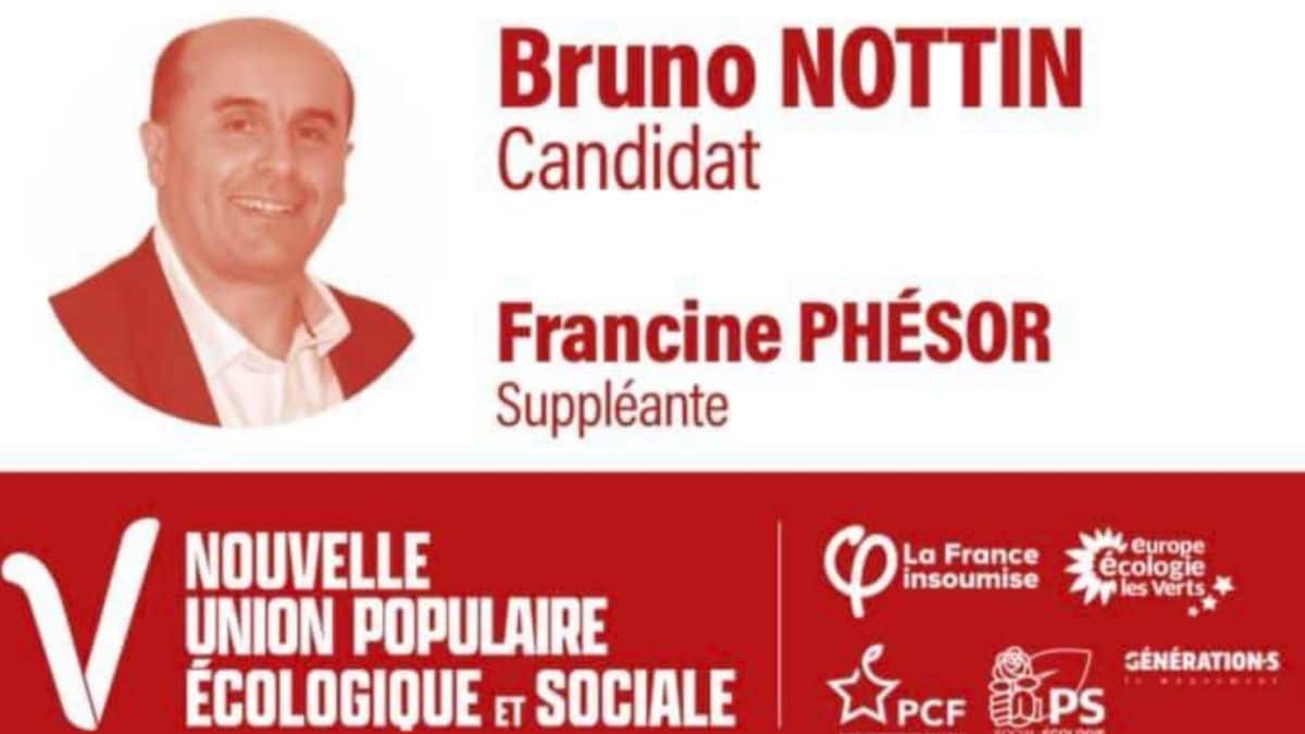 Bruno Nottin lors de la campagne menée pour les législatives 2022