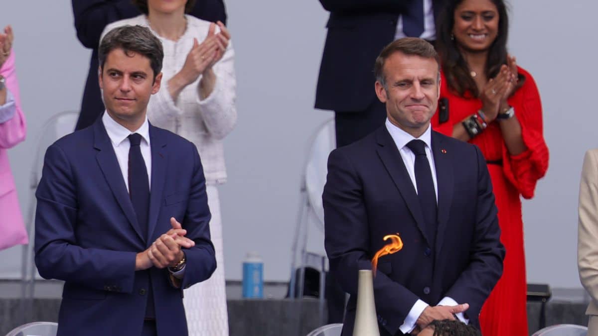 Gabriel Attal et Emmanuel Macron le 14 juillet 2024