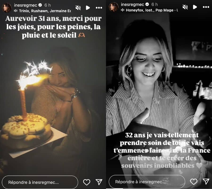 La story Instagram d'Inès Reg le 21 juillet 2024