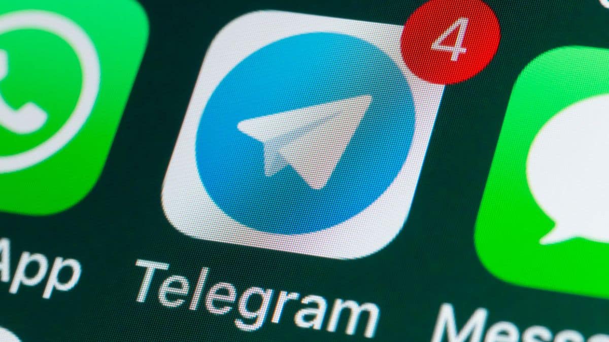 L'icône Telegram sur un mobile