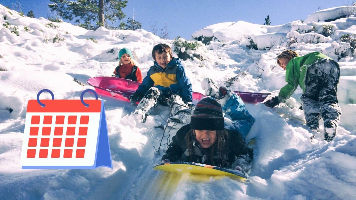 Les vacances scolaires en hiver