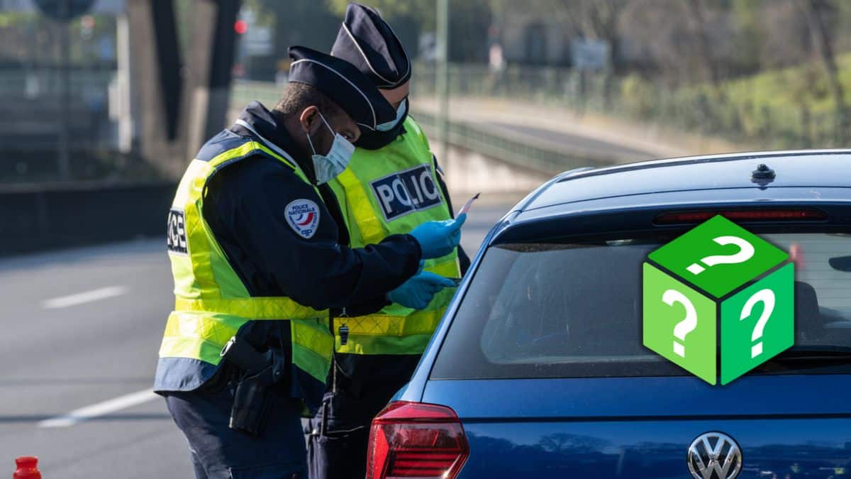 La police contrôle un automobiliste