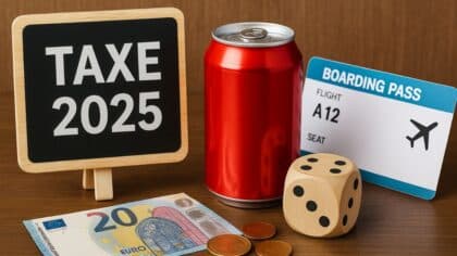 Augmentation des taxes en 2025 sur les sodas, les jeux et les billets d’avion en France.
