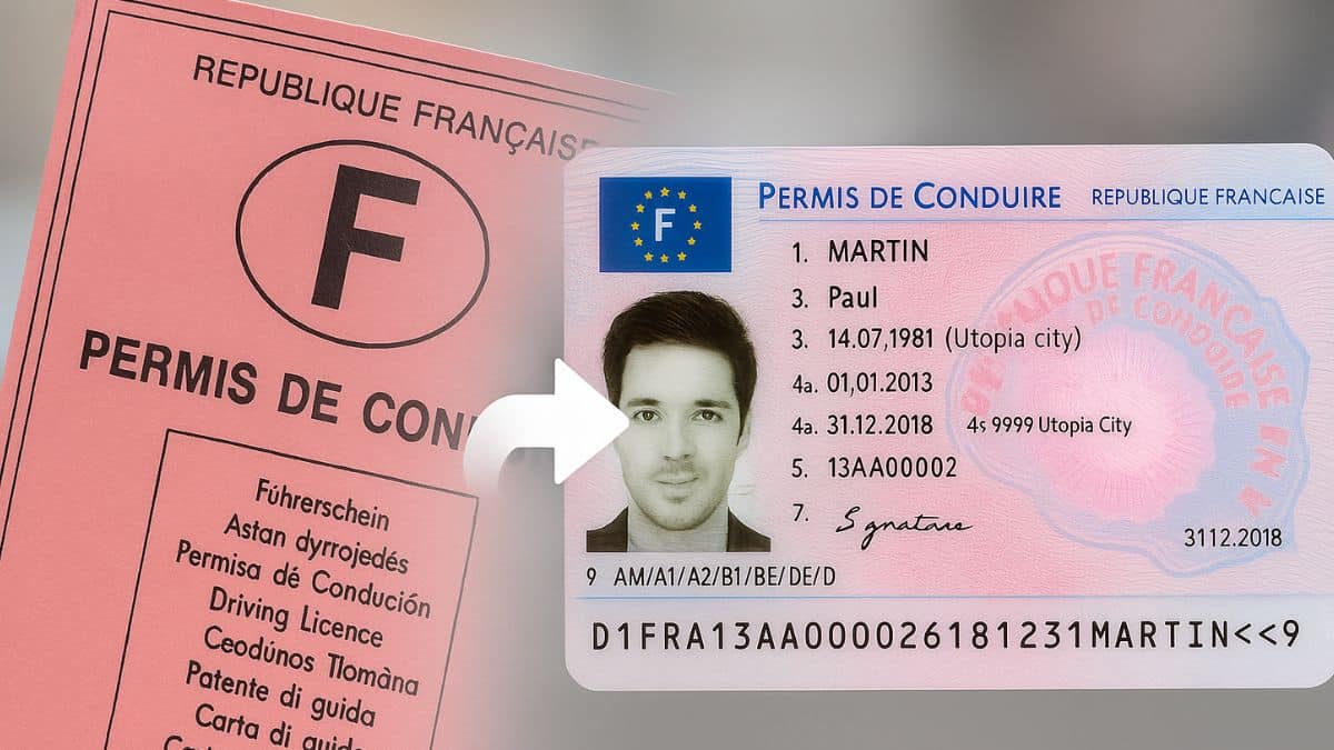 Le permis de conduire rose se fait peu à peu remplacer