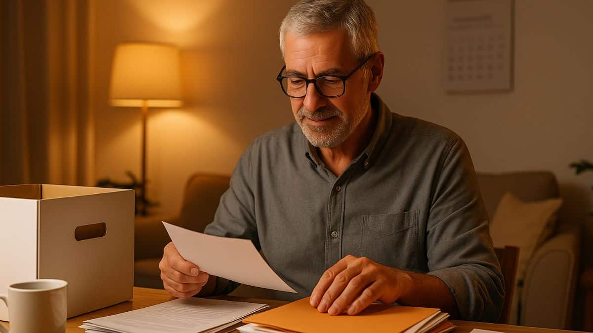 Un homme vérifie sa retraite à taux plein