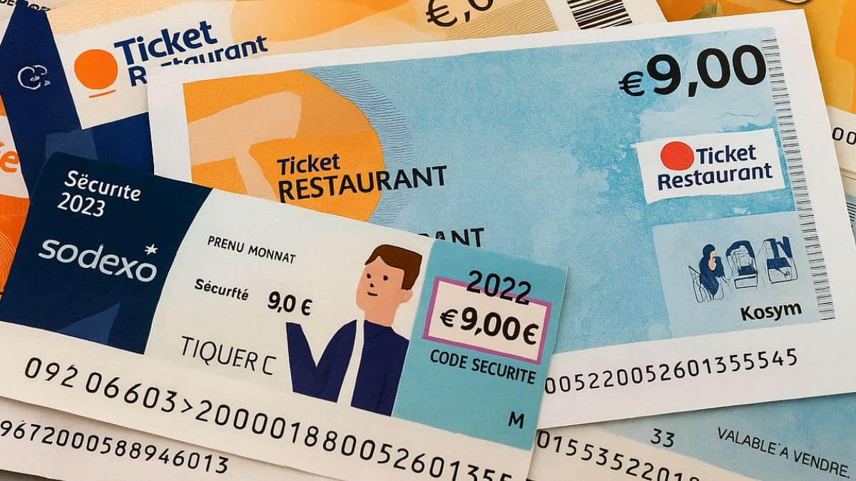Des tickets-restaurant en format papier