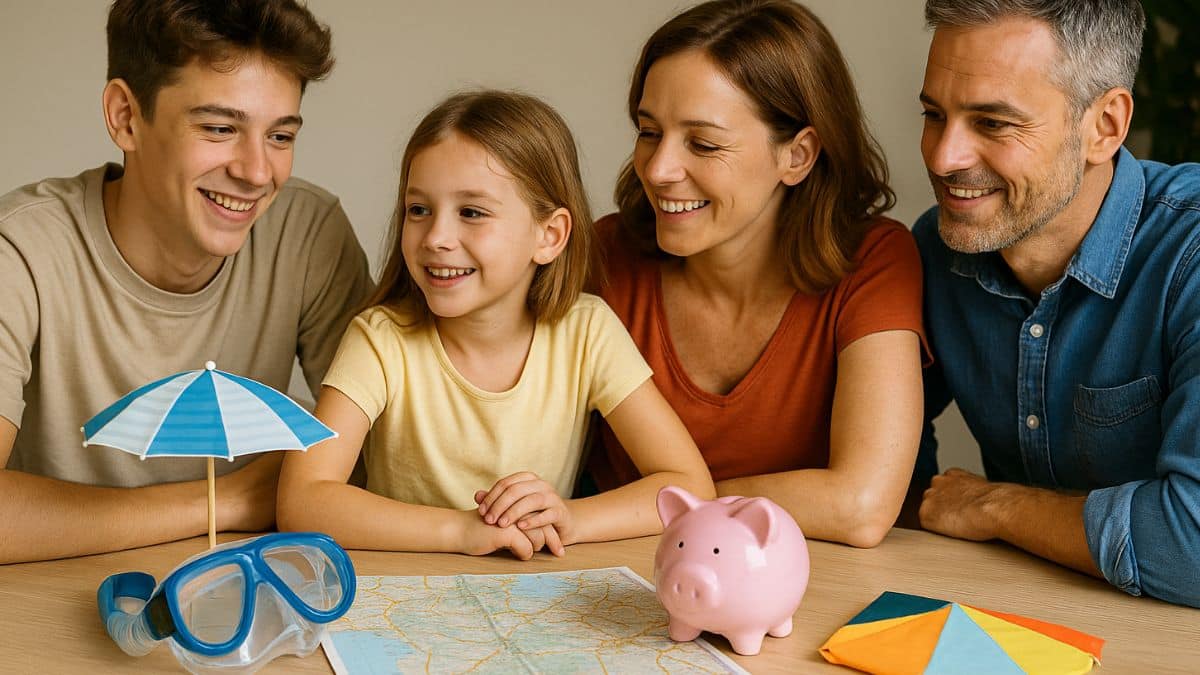 Une famille avec un petit budget vacances