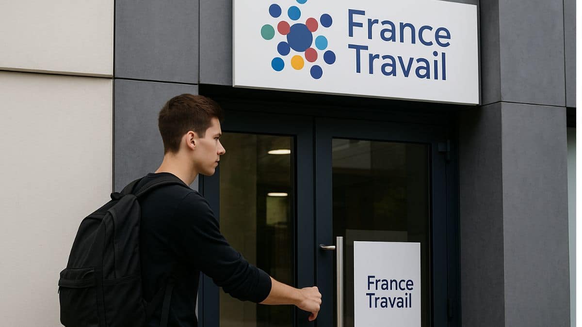 Un jeune travailleur s'inscrit au chômage