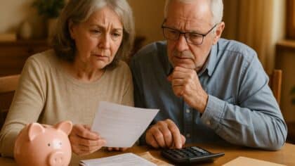 Deux retraités inquiets face au gel des pensions.