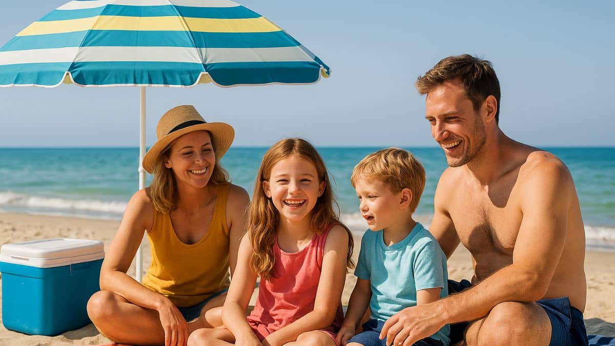 Des vacanciers sur une plage
