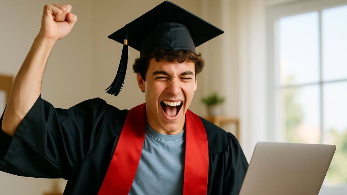 Un bachelier reçoit une prime Bac de sa banque