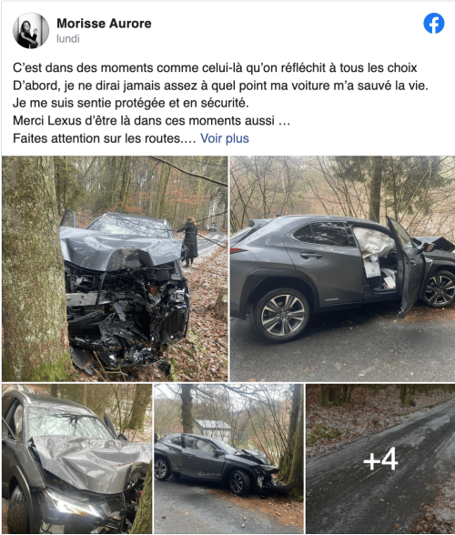 Affaire conclue : l'accident de voiture d'Aurore Morisse