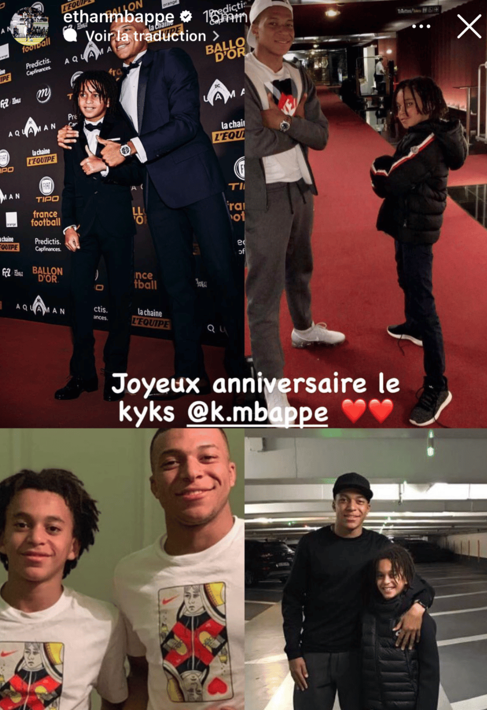Kylian Mbappé reçoit un message de son petit frère pour son anniversaire