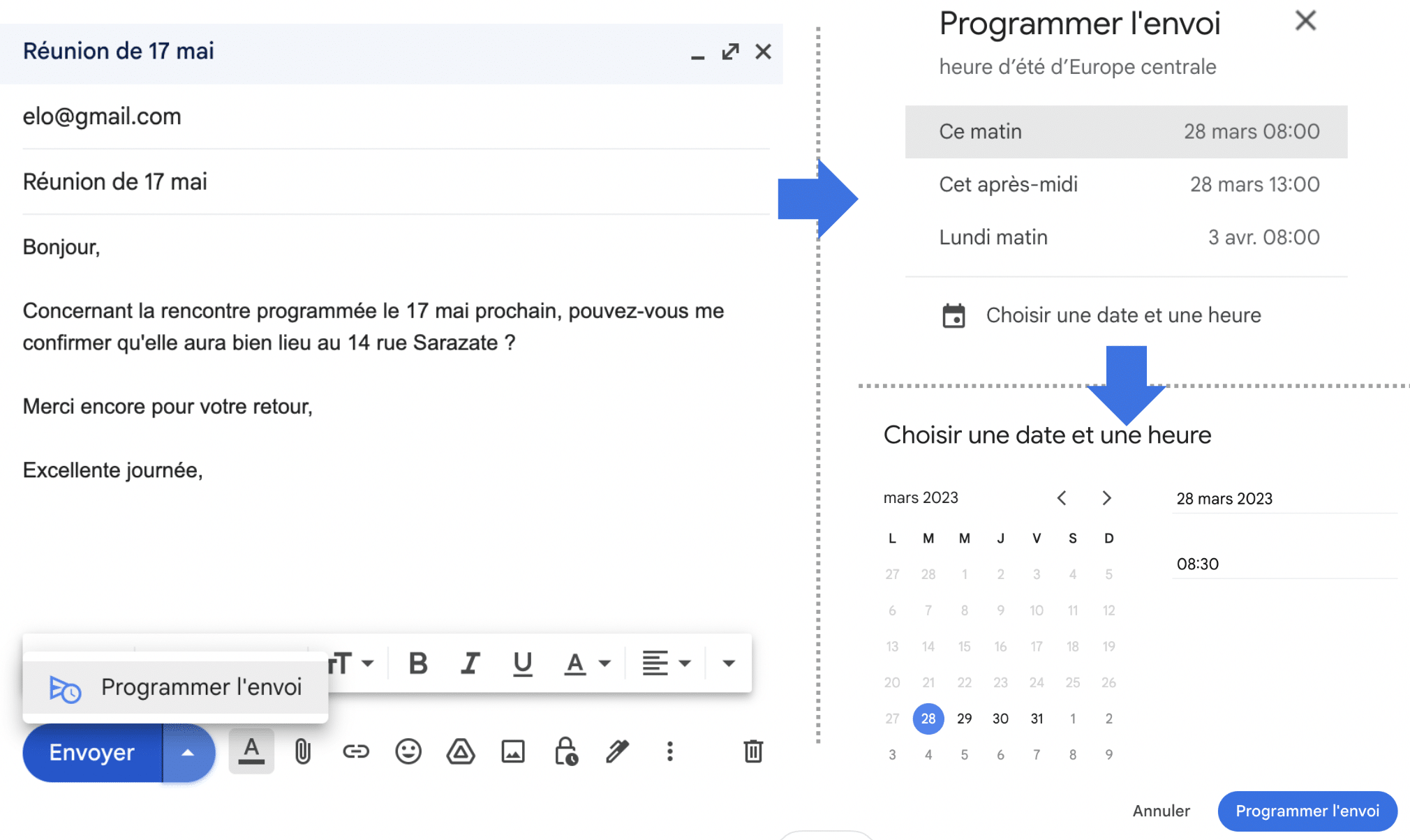 Programmer un envoi sur Gmail en trois étapes