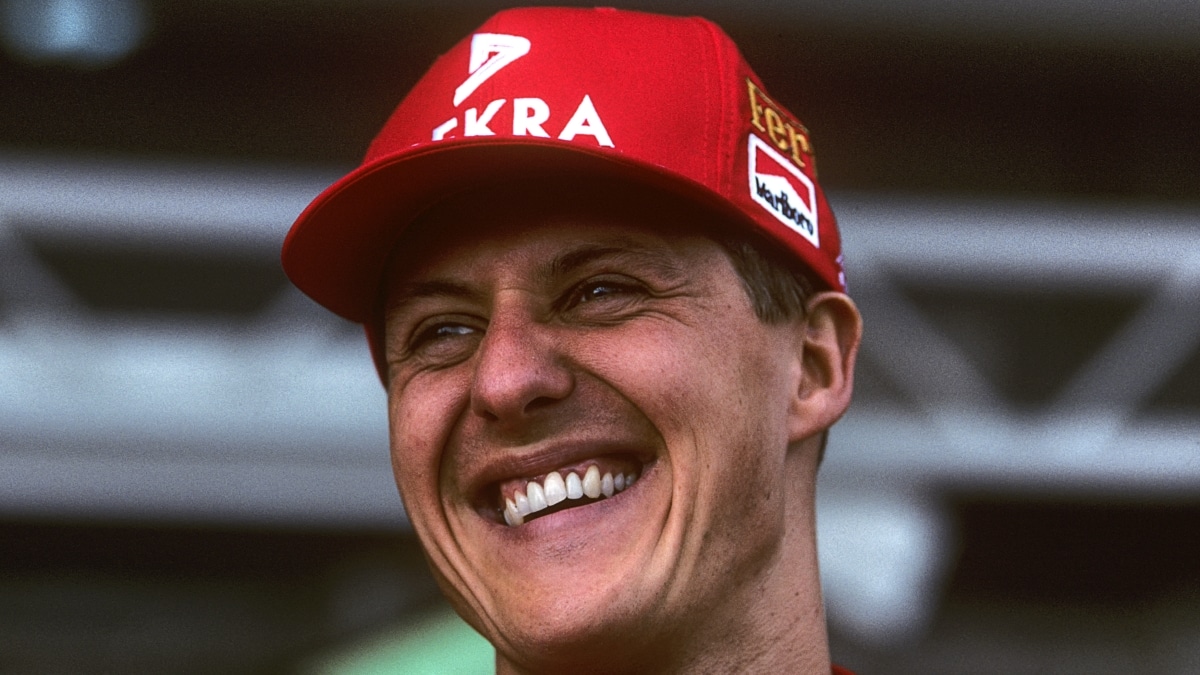 Michael Schumacher qui sourit