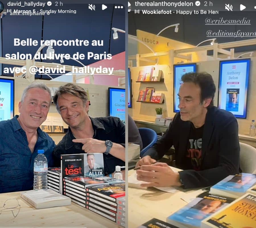 David Hallyday et Anthony Delon au Festival du livre de Paris 